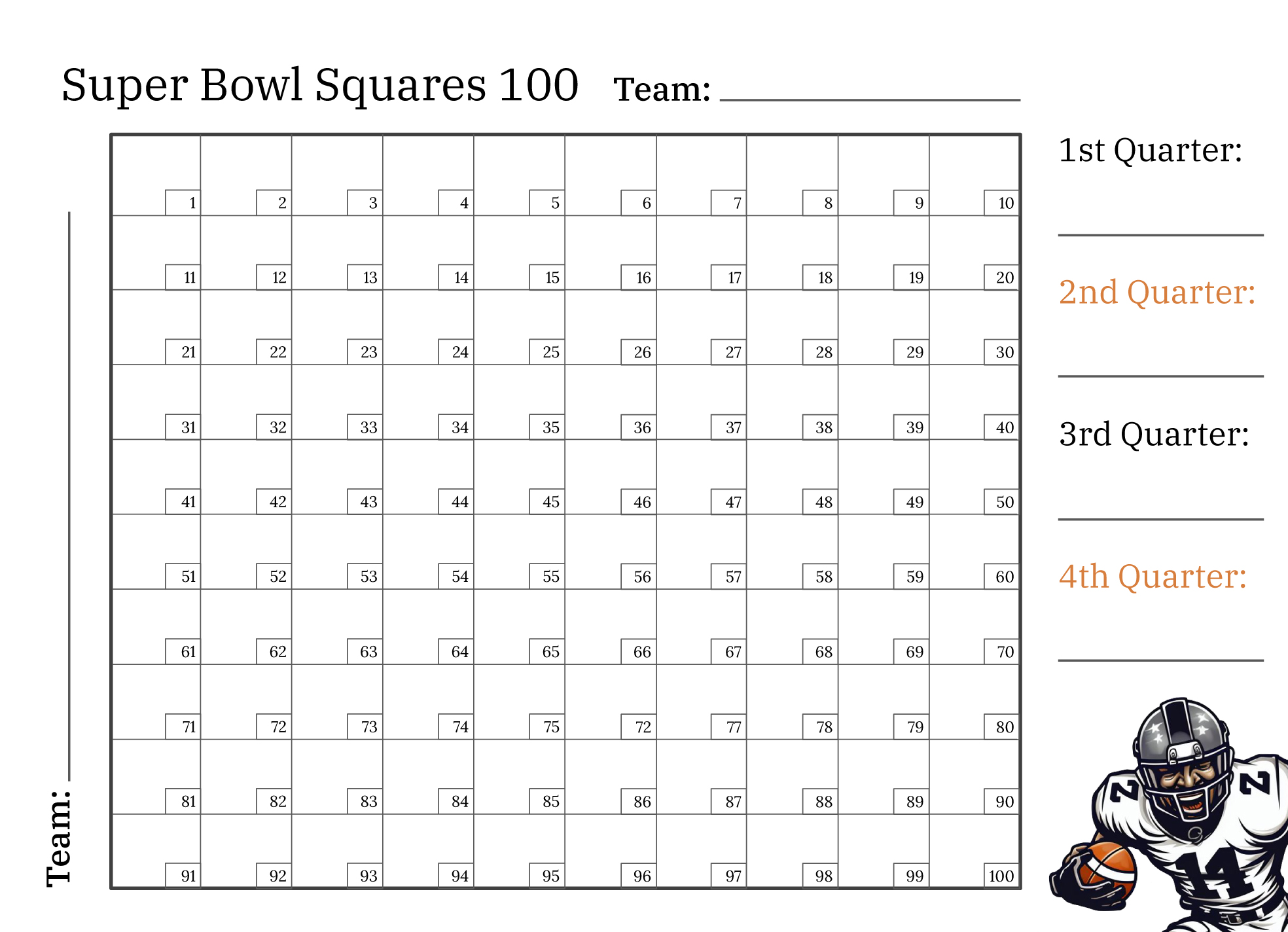 nfl football squares free google docs template - gdoc.io